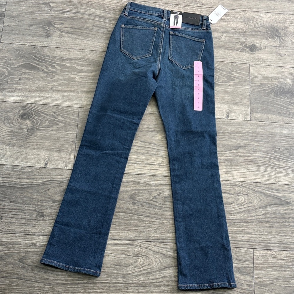 Express Blue High Waisted Medium Wash Women's Bootcut Jeans size 6 - Picture 6 of 13